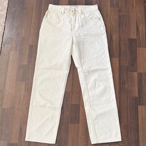 Free People We The Free Cream Straight Jeans